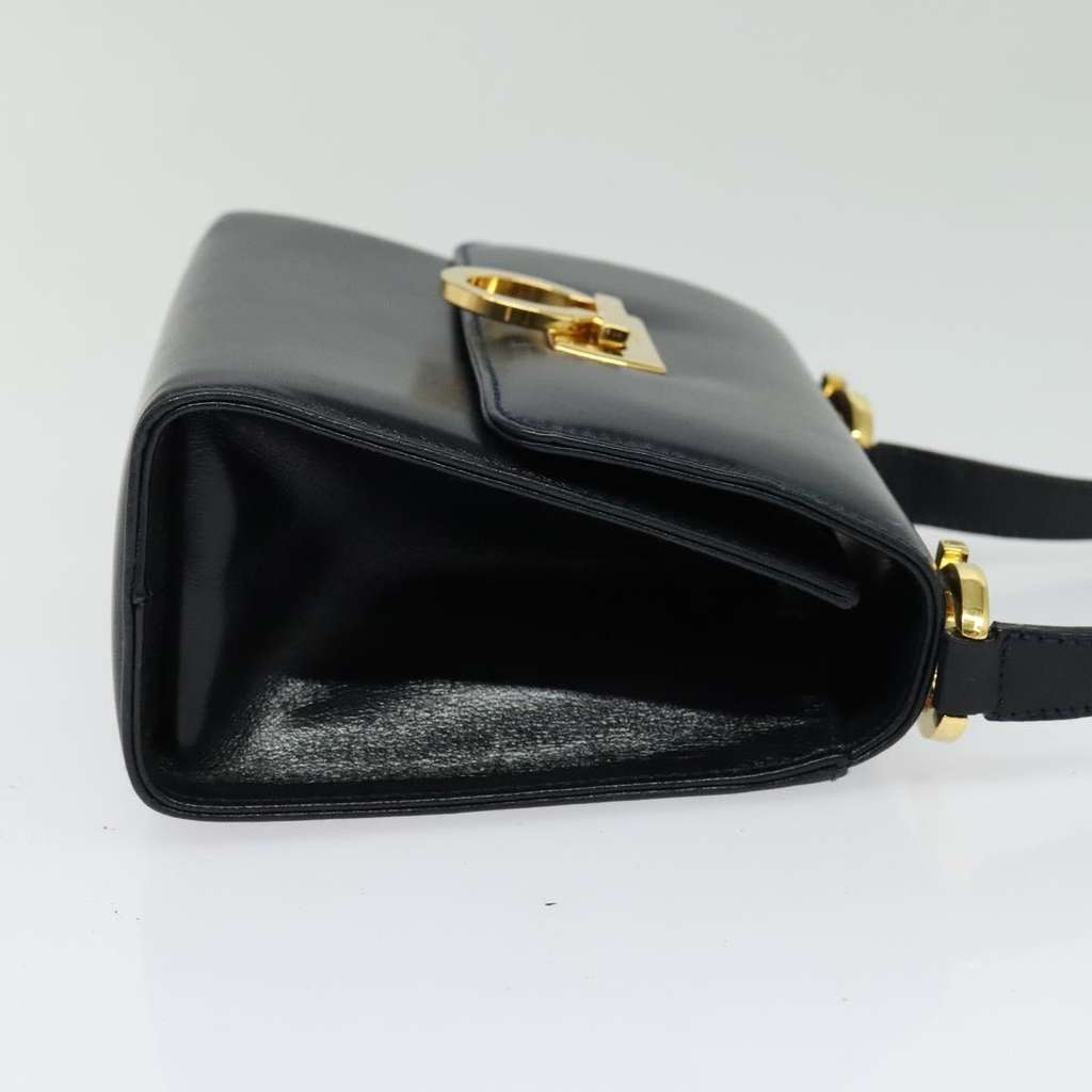 Salvatore Ferragamo Gancini Flap Shoulder bag Black Leather Good condition - Model View