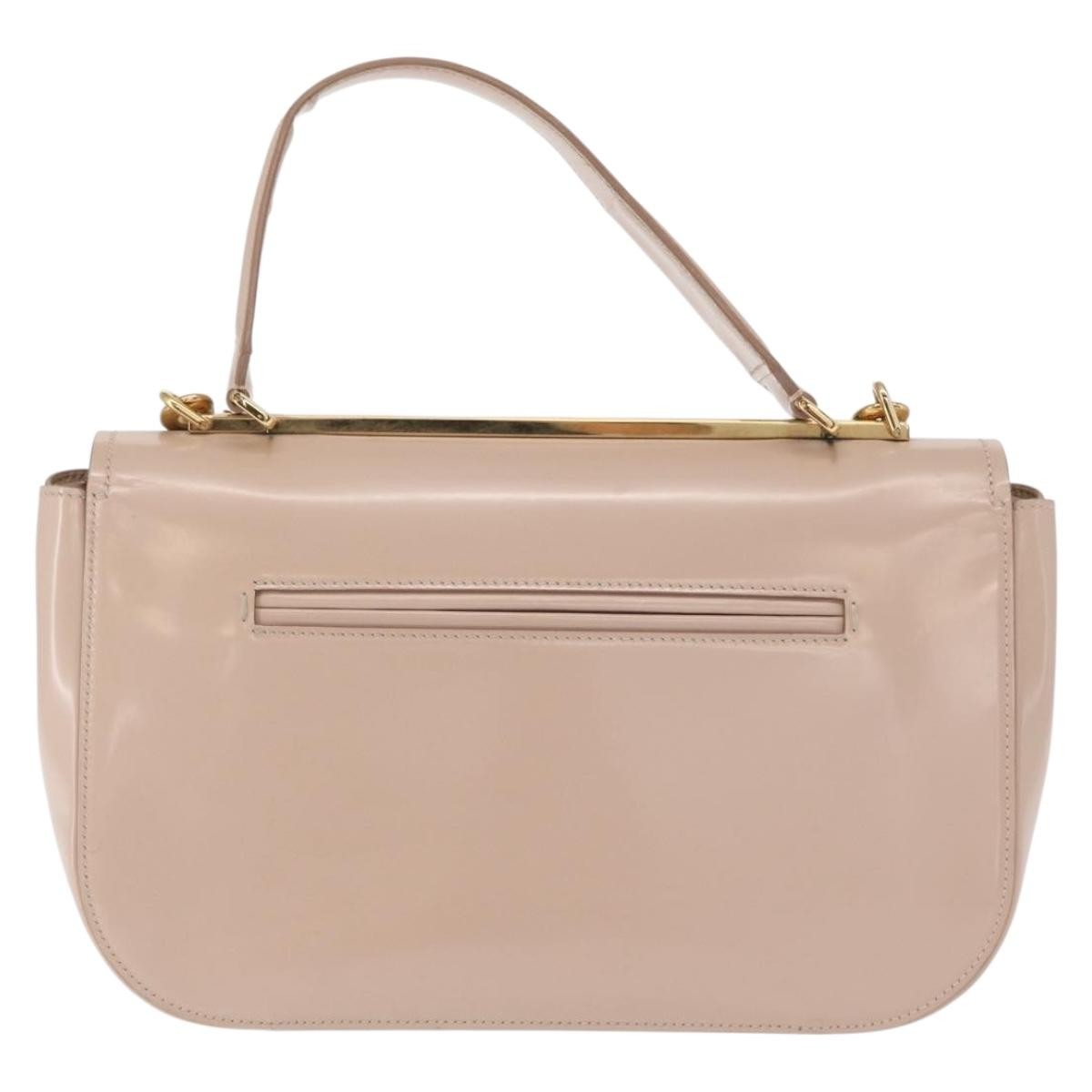 Salvatore Ferragamo Vala Handbag Beige Leather Good condition - Back View