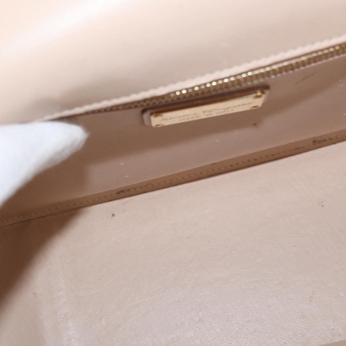 Salvatore Ferragamo Vala Handbag Beige Leather Good condition - Box View