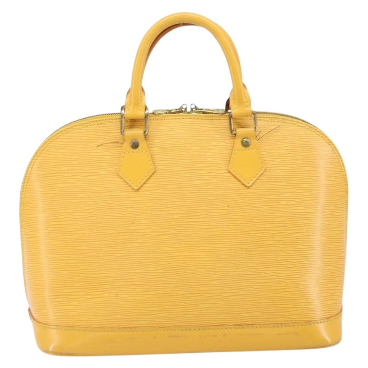 Louis Vuitton Alma Handbag Yellow Leather Fair condition - Back View