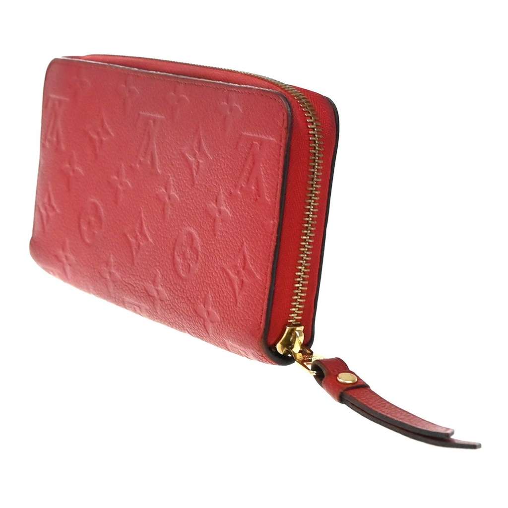 Louis Vuitton Portefeuille zippy Monogramme Empreinte Red Leather Good condition - Back View