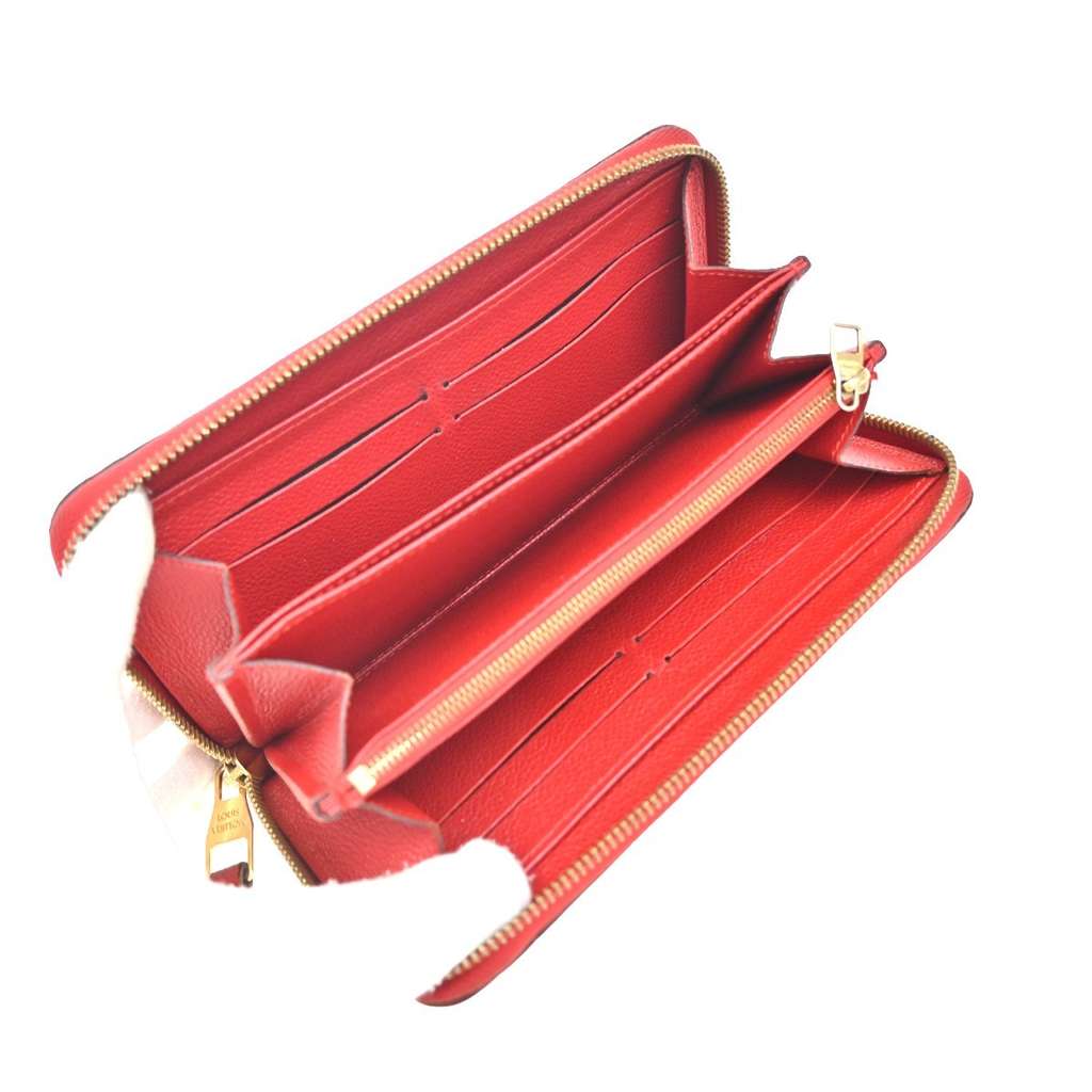 Louis Vuitton Portefeuille zippy Monogramme Empreinte Red Leather Good condition - Box View