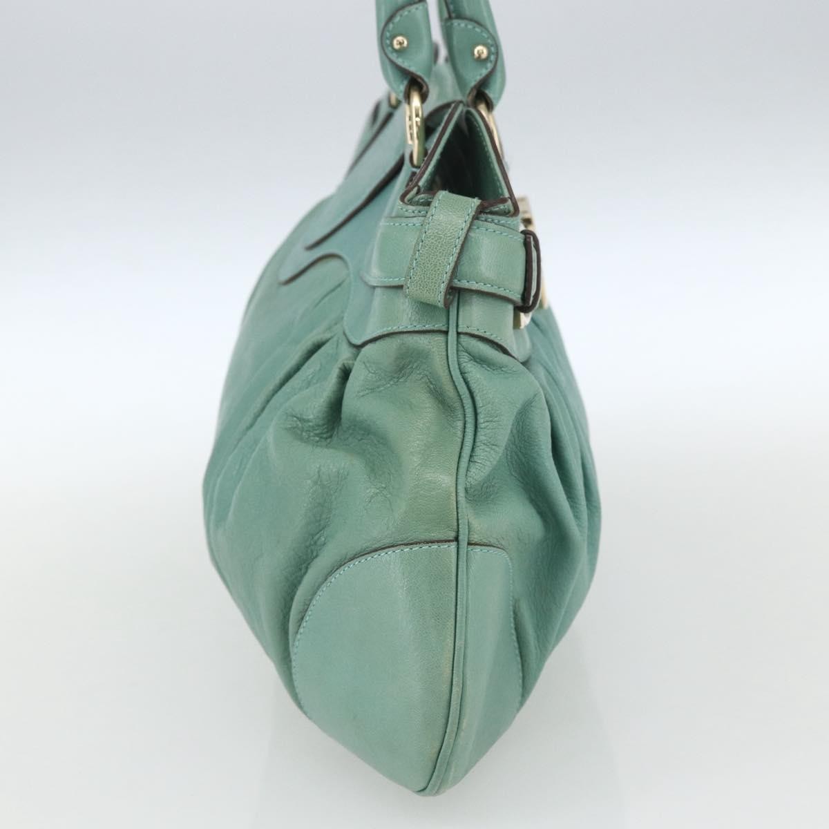 Salvatore Ferragamo Gancini handbag Green Leather Good condition - Inside View