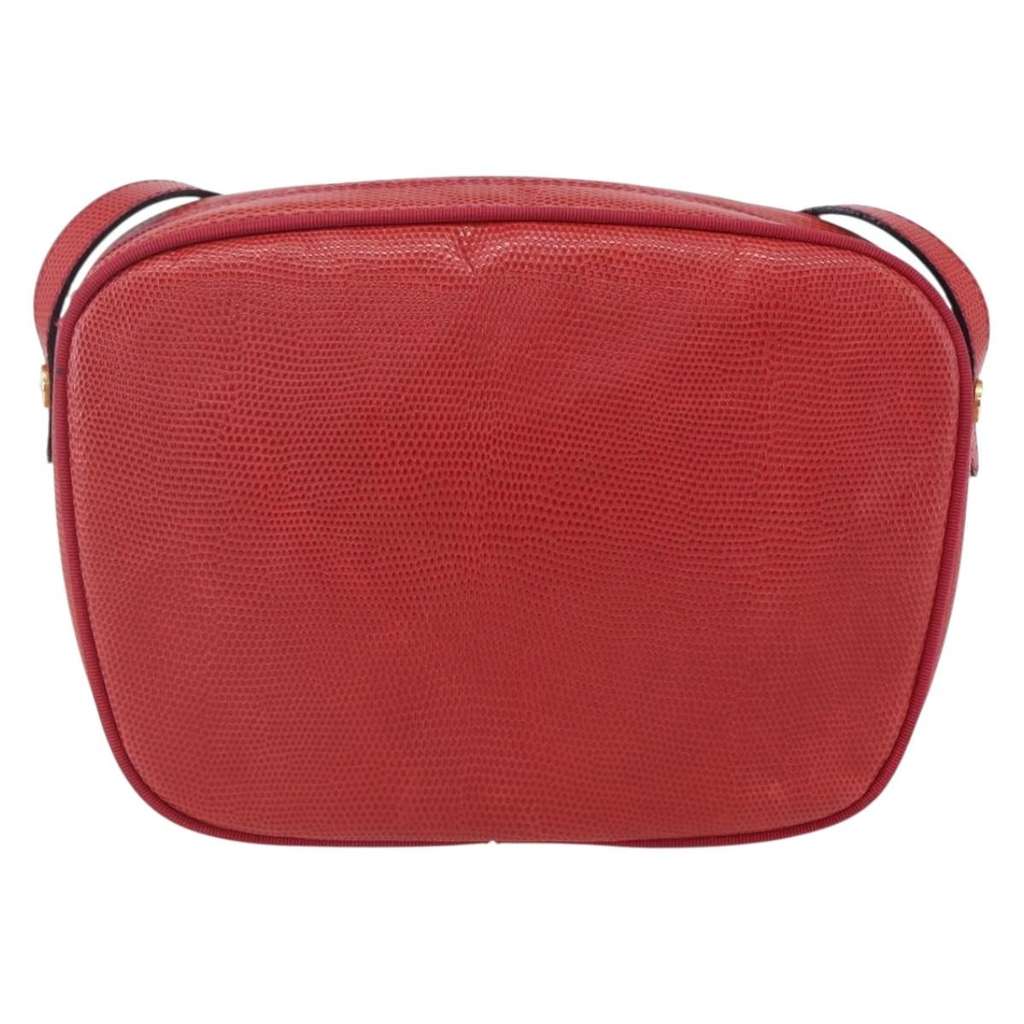 Salvatore Ferragamo Vala Shoulder Bag Red Leather Good condition - Back View