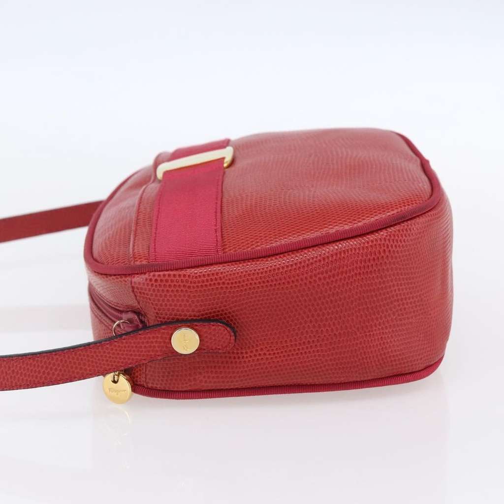 Salvatore Ferragamo Vala Shoulder Bag Red Leather Good condition - Inside View