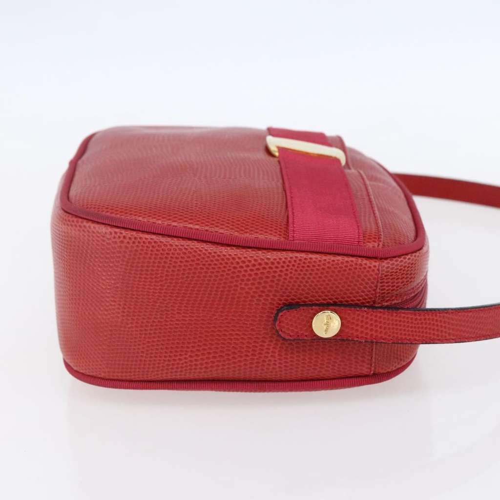 Salvatore Ferragamo Vala Shoulder Bag Red Leather Good condition - Model View