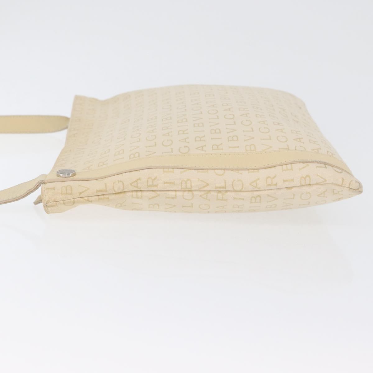 Bvlgari Logomania Shoulder Bag Beige Canvas Fair condition - Model View