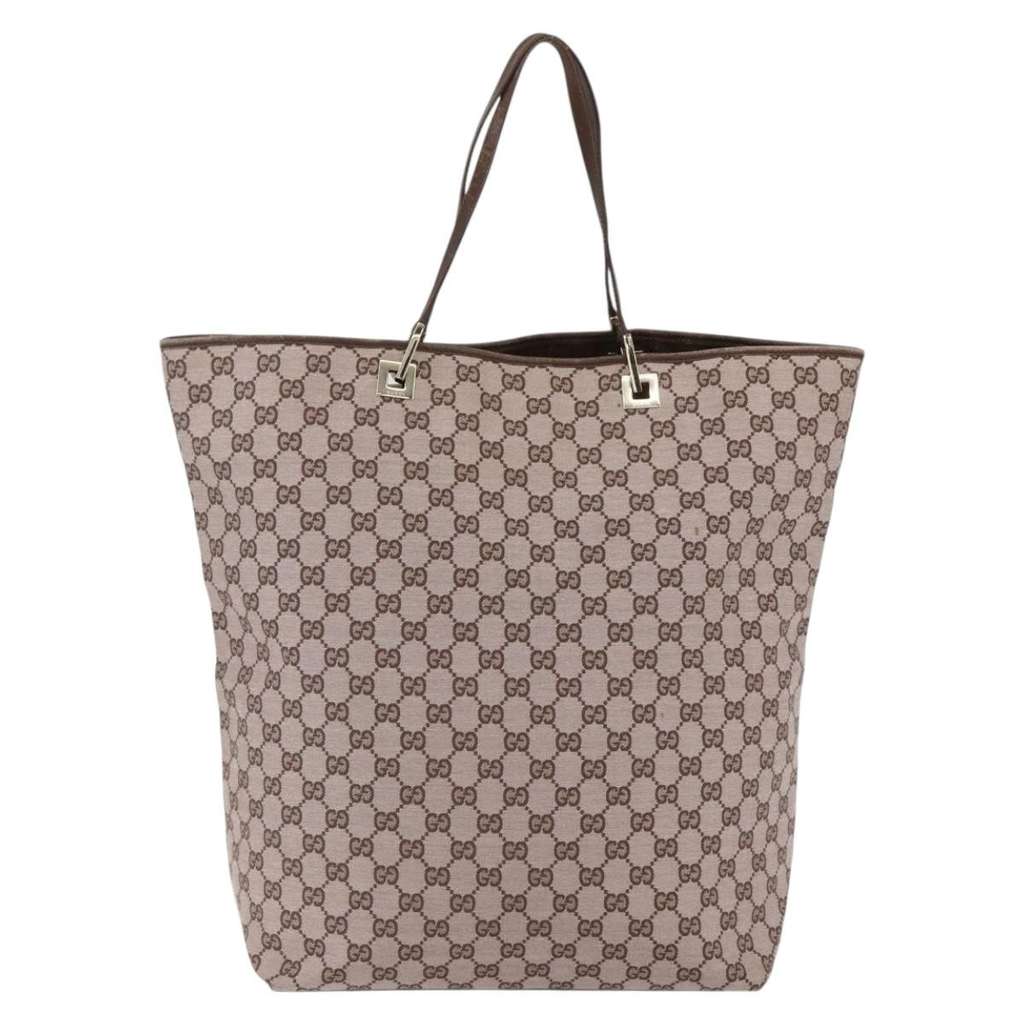 Gucci Vintage Bucket Shopping Tote Pink Canvas Good condition - Back View