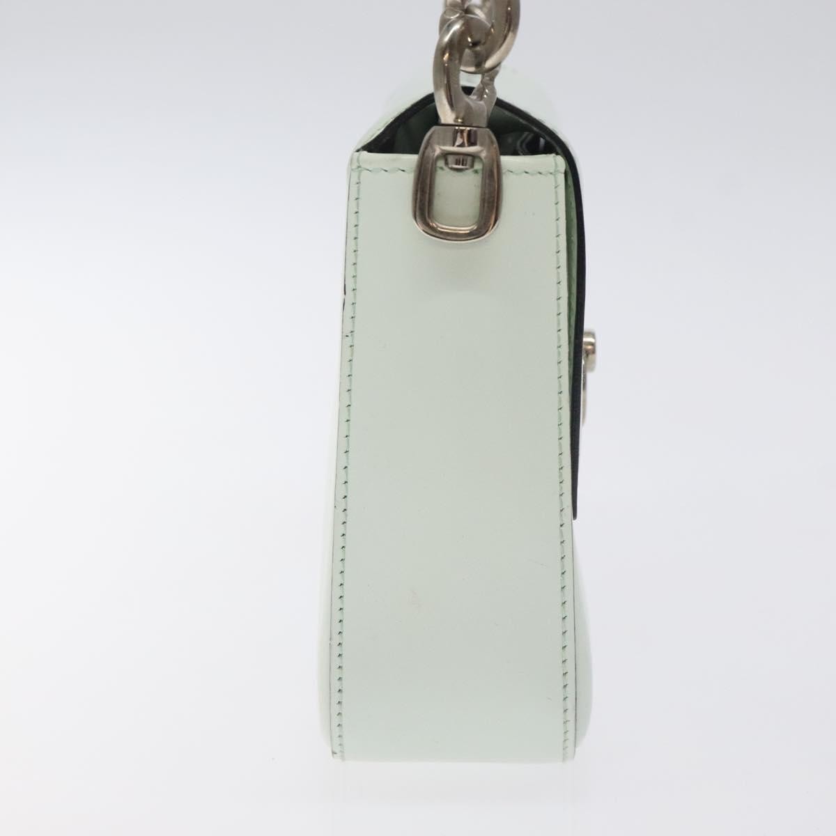 Celine Flap Shoulder Bag Silver Leather Good condition - Model View