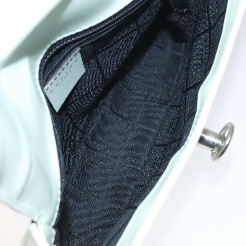 Celine Flap Shoulder Bag Silver Leather Good condition - Box View