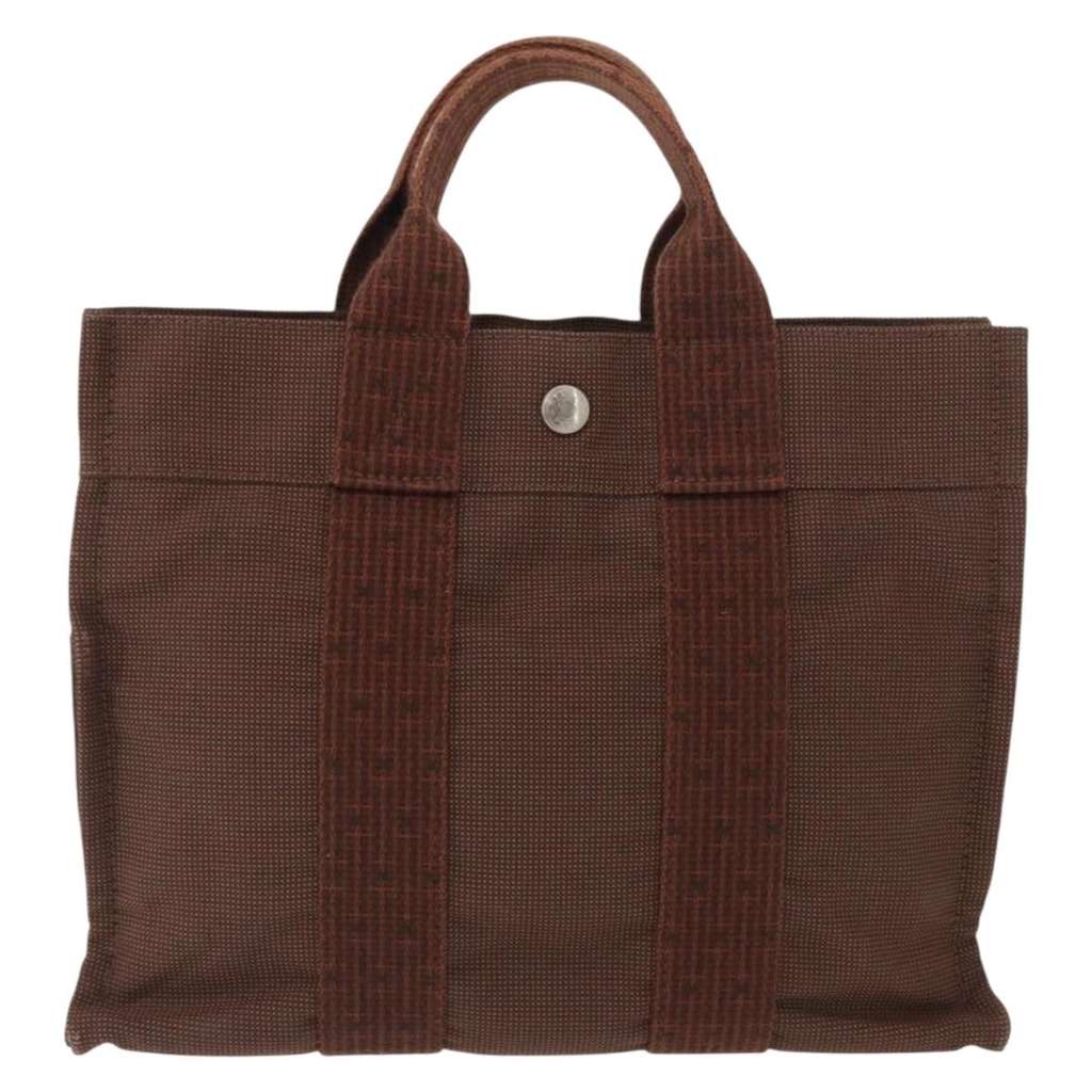 Hermès Fourre-tout Herline Brown Canvas Good condition - Back View