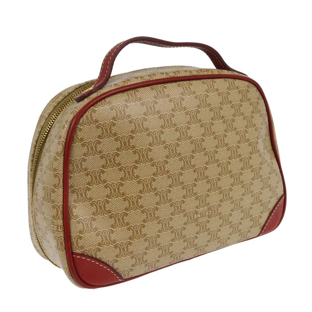 Celine C Macadam Pouch Beige Canvas Good condition - Back View