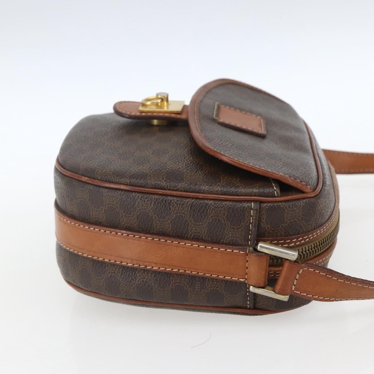 Celine Vintage Macadam Shoulder Bag Brown Canvas Good condition - Inside View