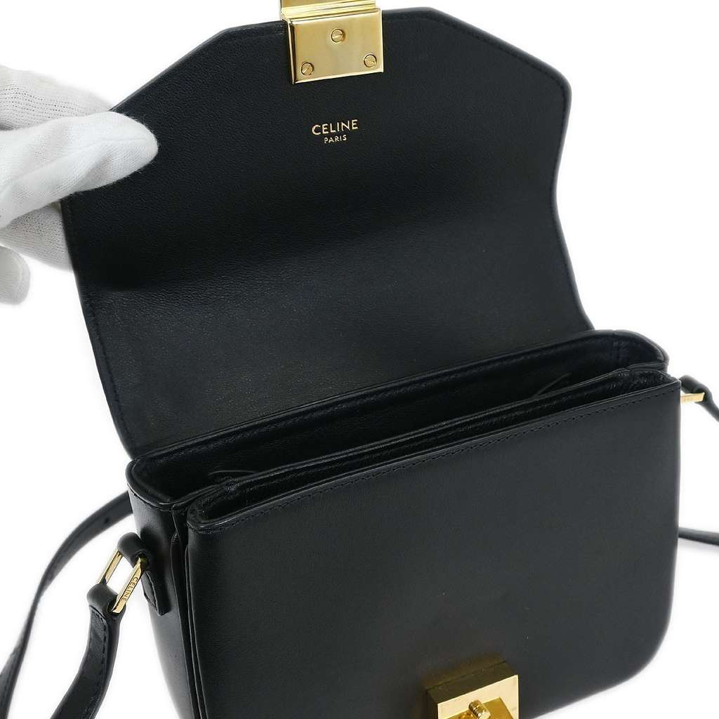 Celine C Bag Leather Black Leather Good condition - Inside View