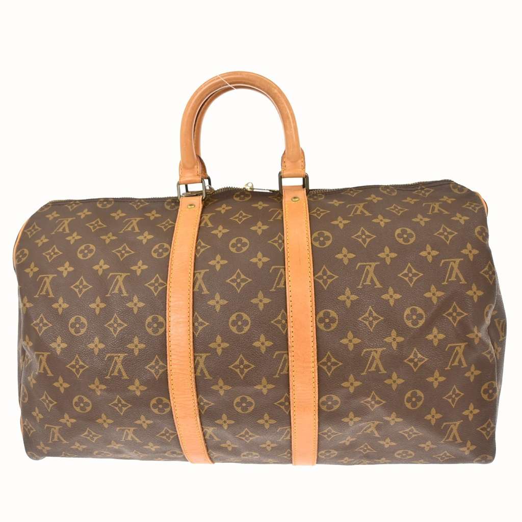 Louis Vuitton Keepall Bag Brown Canvas Fair condition - Back View