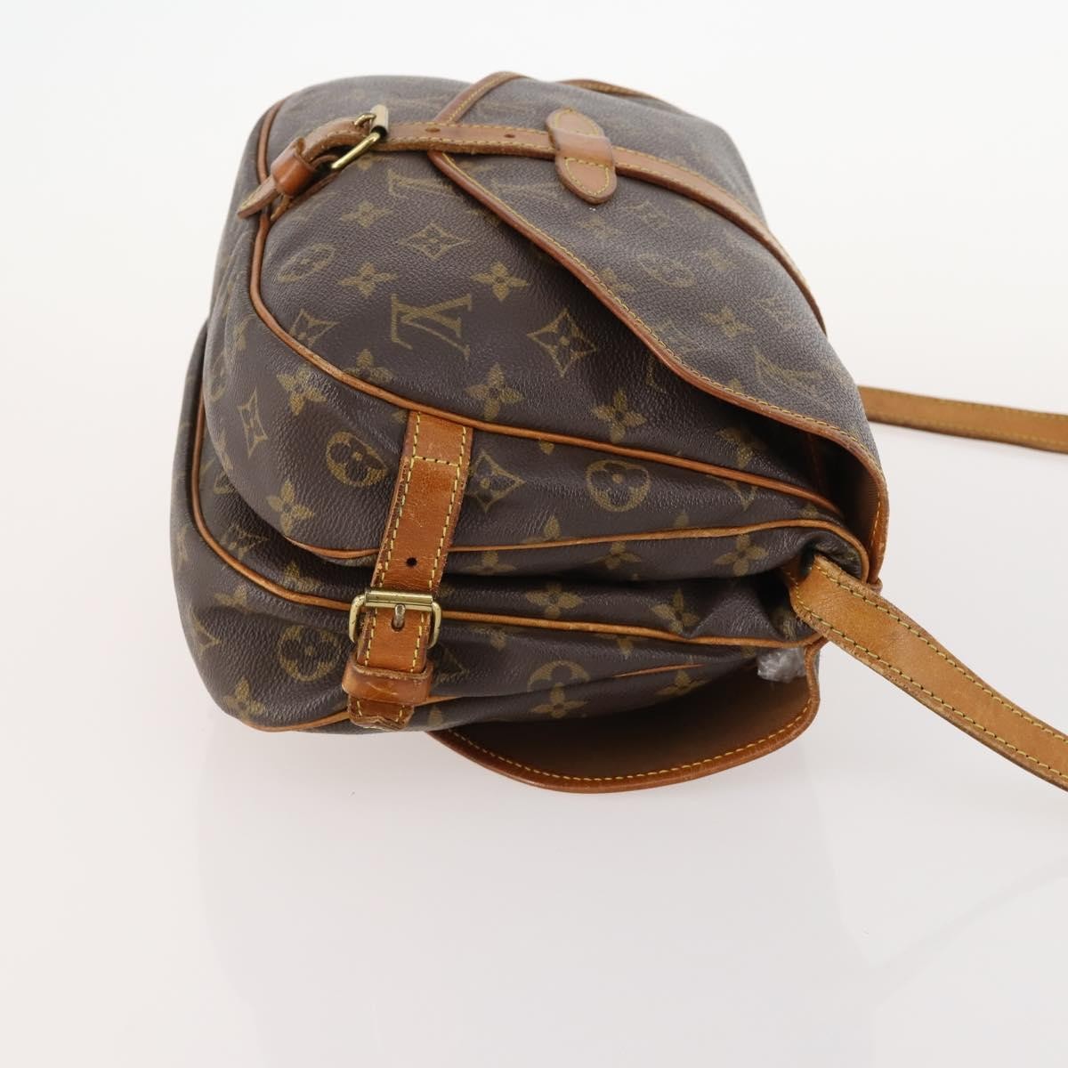 Louis Vuitton Saumur Handbag Brown Canvas Fair condition - Inside View
