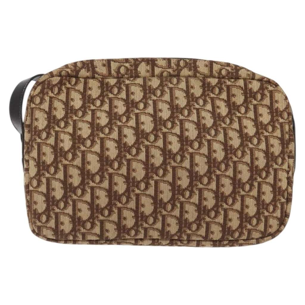 Christian Dior Vintage Trotter Shoulder Bag Brown Canvas Good condition - Back View