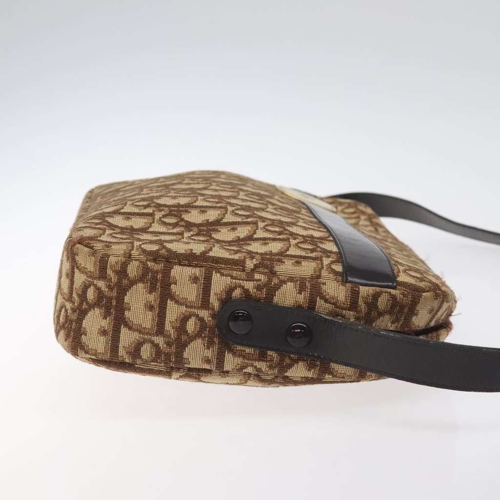Christian Dior Vintage Trotter Shoulder Bag Brown Canvas Good condition - Inside View