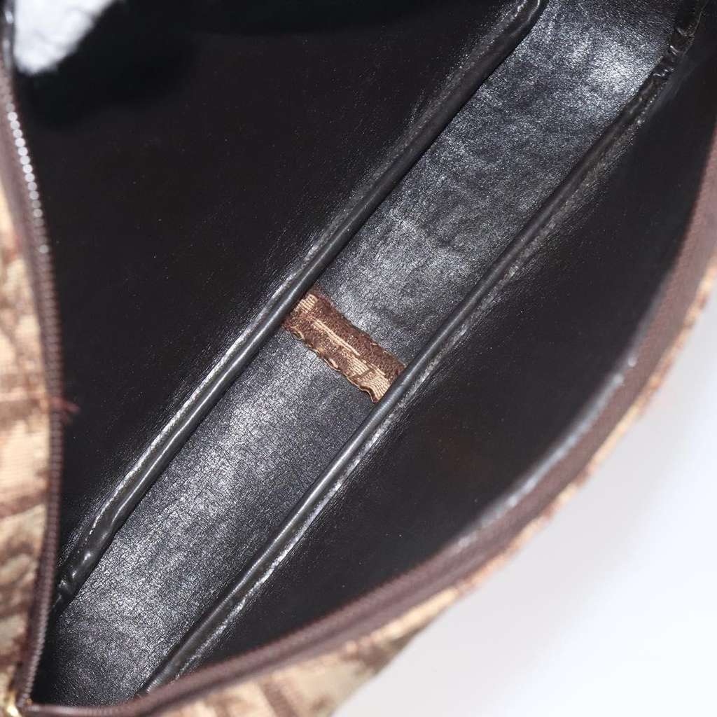 Christian Dior Vintage Trotter Shoulder Bag Brown Canvas Good condition - Box View