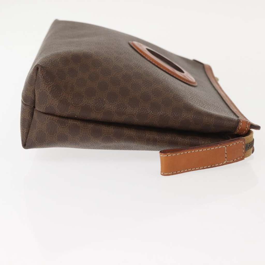 Celine Circle Logo Macadam Pouch Brown Canvas Good condition - Inside View
