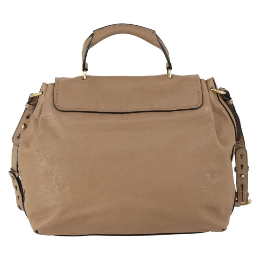 Chloe Elsie Convertible Satchel Beige Leather Good condition - Back View