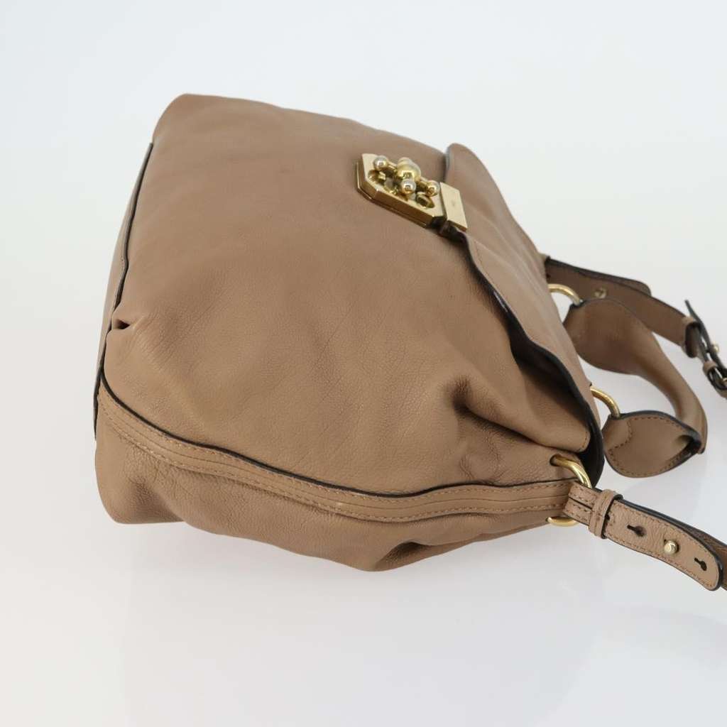 Chloe Elsie Convertible Satchel Beige Leather Good condition - Inside View