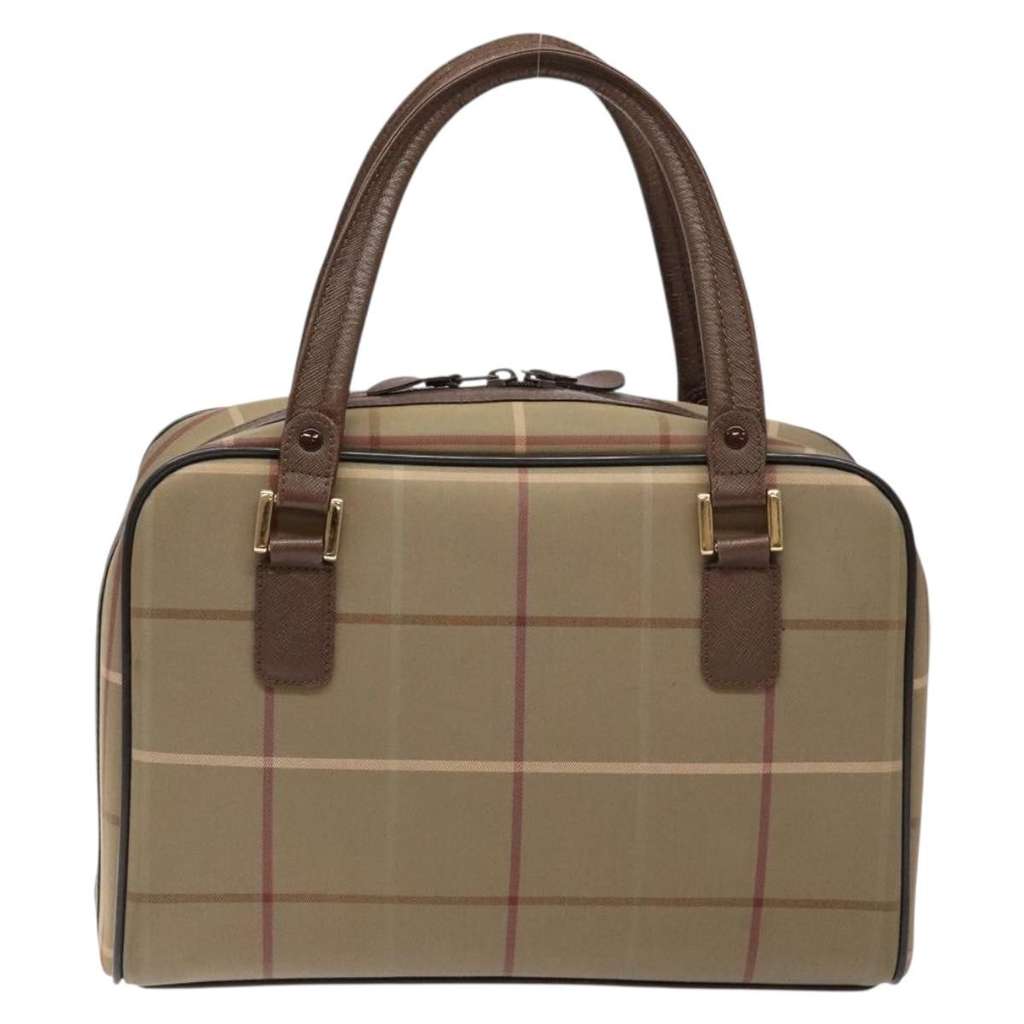 Burberry Nova Check Handbag Beige Canvas Good condition - Back View