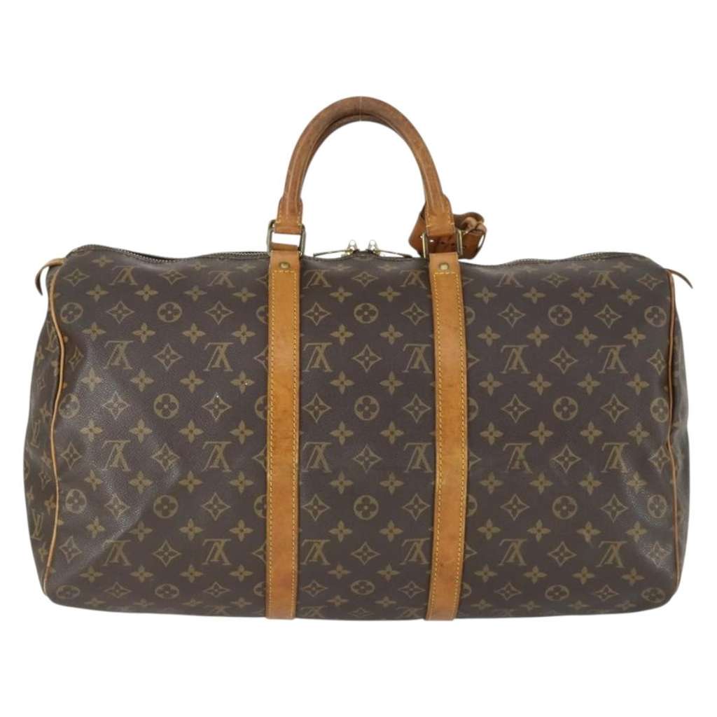 Louis Vuitton Keepall Bag Brown Canvas Fair condition - Back View