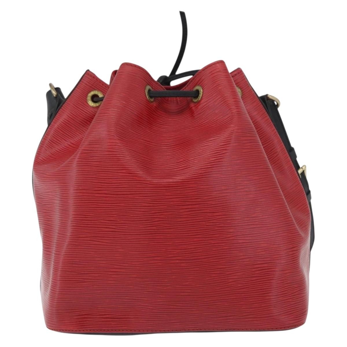 Louis Vuitton Bicolor Petit Noe Handbag Red Leather Good condition - Back View
