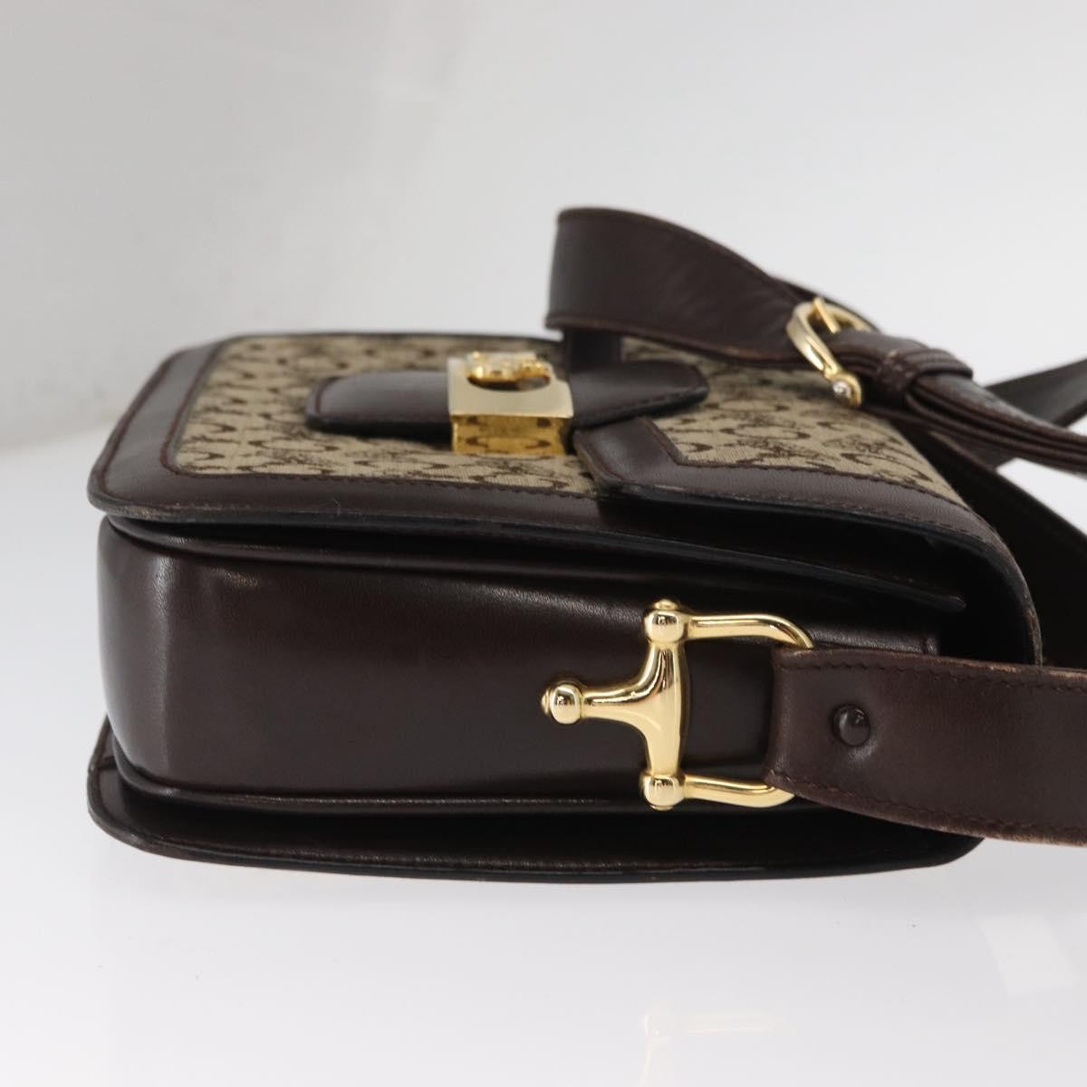 Celine Vintage Horse Carriage C Macadam Shoulder Bag Beige Canvas Good condition - Inside View