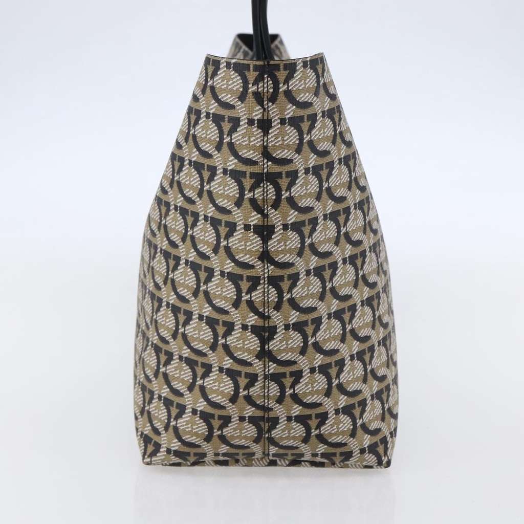 Salvatore Ferragamo Gancini Travel Tote Beige Canvas Good condition - Inside View