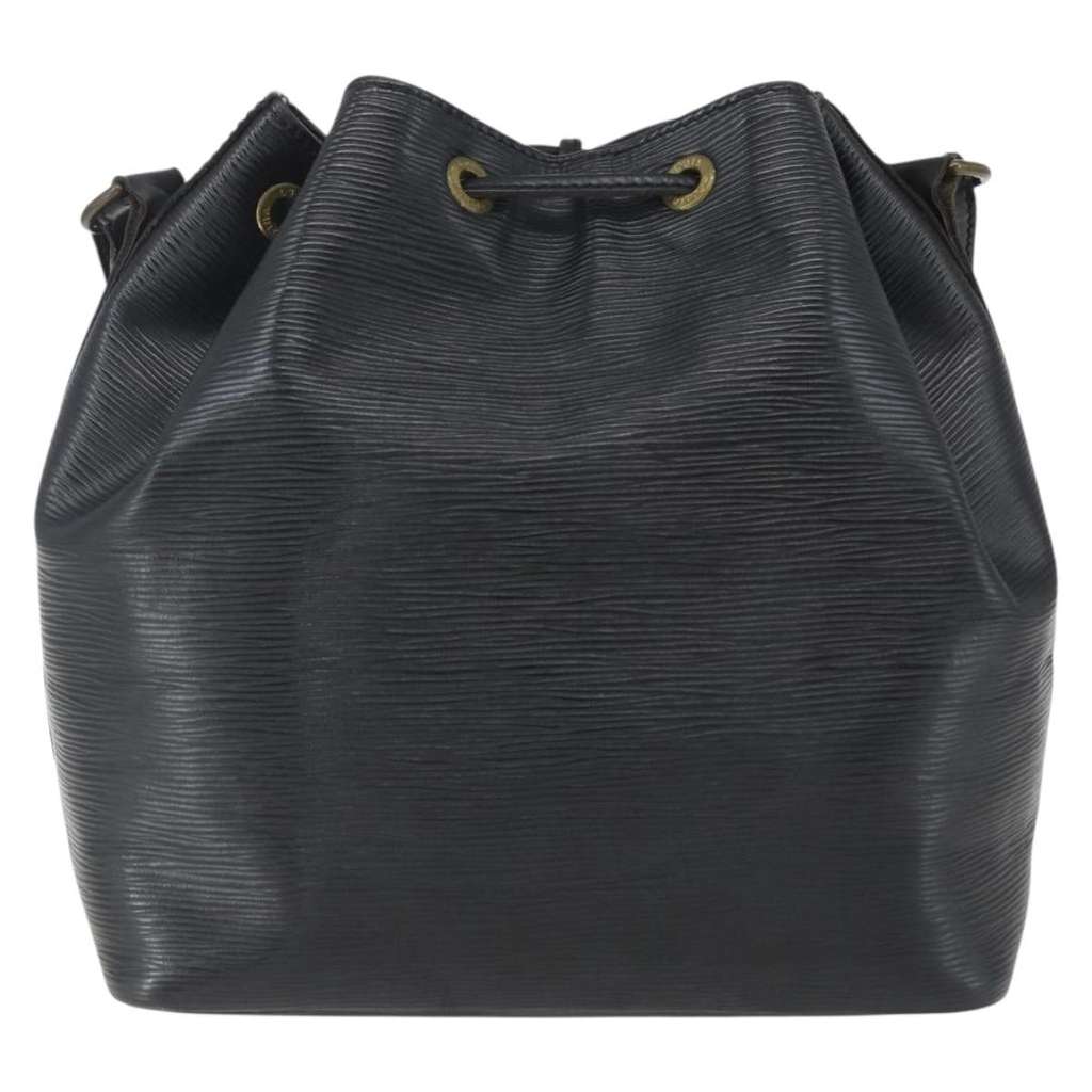 Louis Vuitton Petit Noe Handbag Black Leather Fair condition - Back View