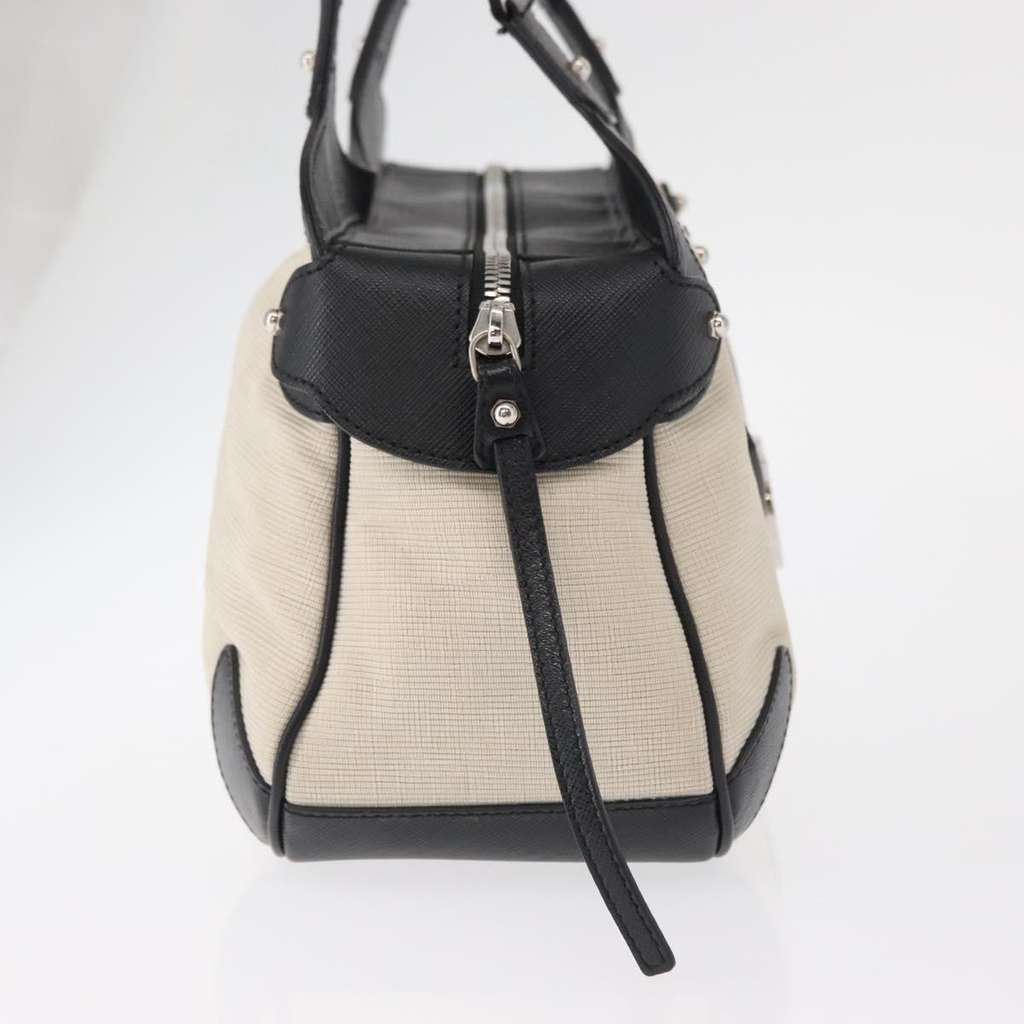 Salvatore Ferragamo Gancini handbag Silver Canvas Good condition - Model View