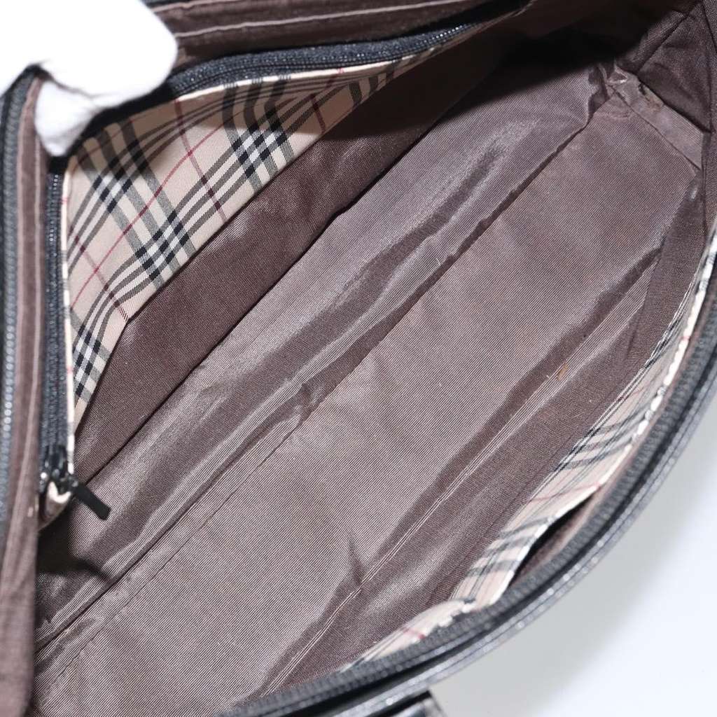 Burberry Vintage tote bag Black Leather Good condition - Box View