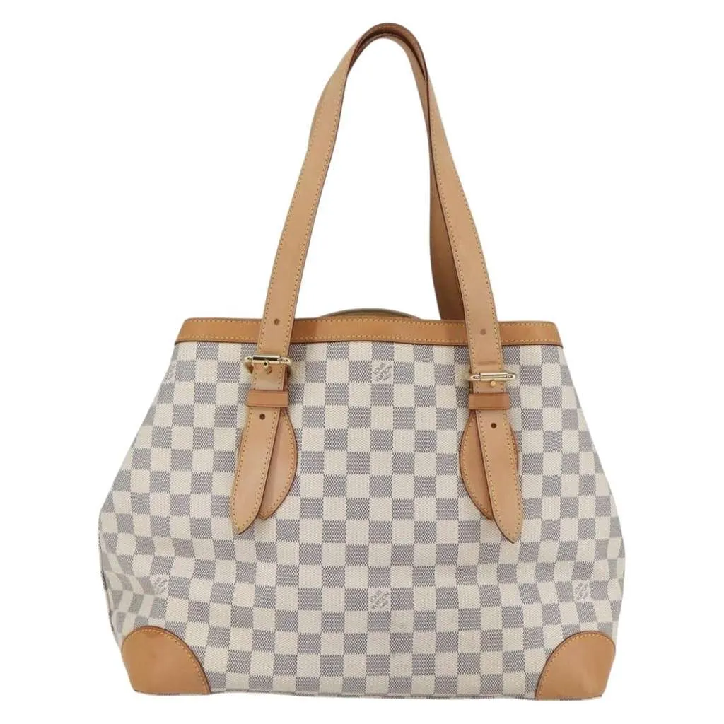 Louis Vuitton Hampstead Handbag White Canvas Good - Back View