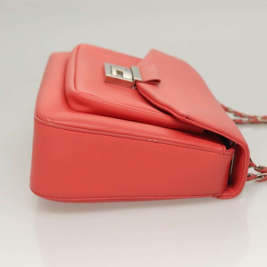 Fendi Be Baguette Flap Bag Pink Leather Good condition - Inside View