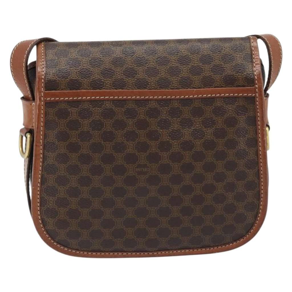 Celine Vintage Macadam Shoulder Bag Brown Good condition - Back View