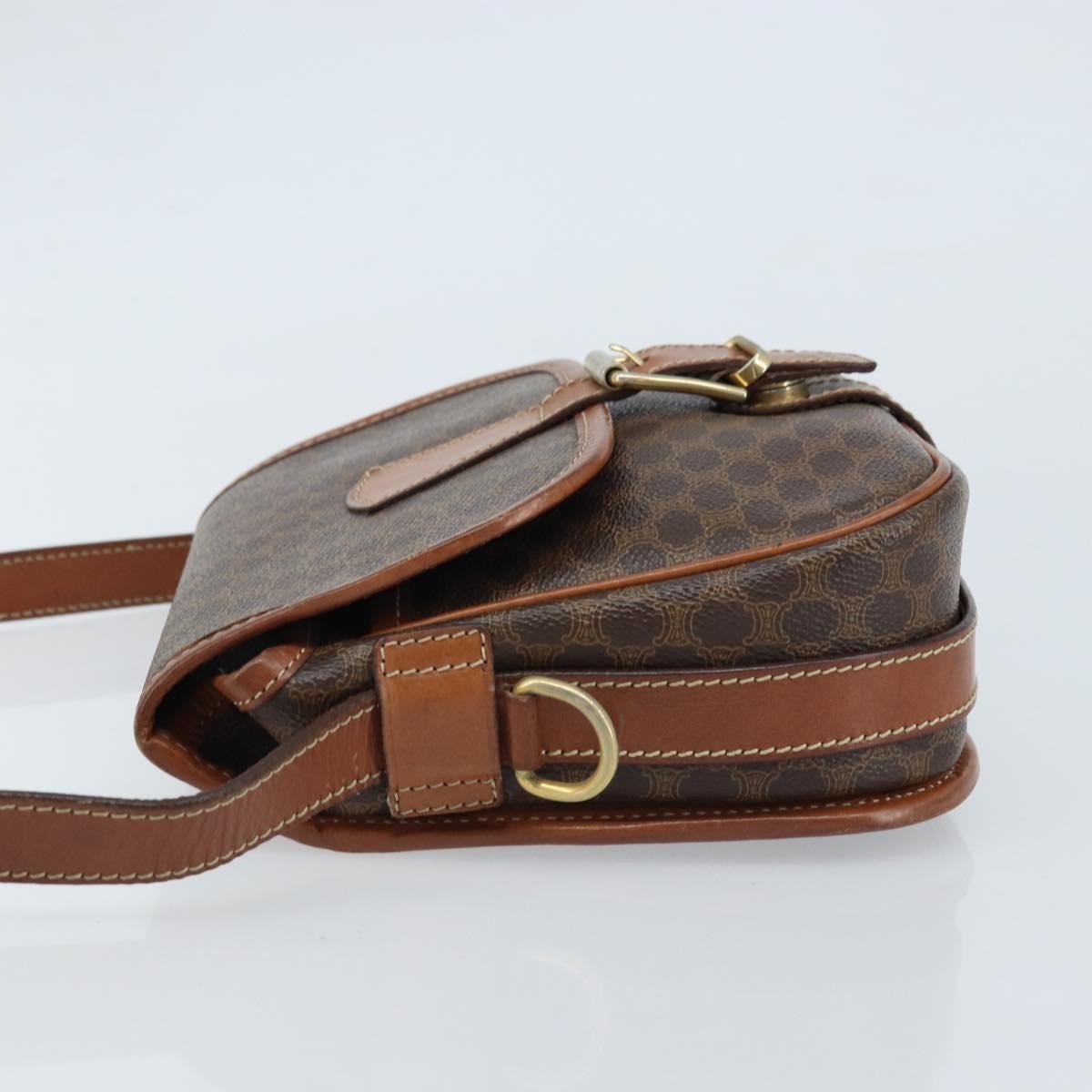 Celine Vintage Macadam Shoulder Bag Brown Good condition - Model View