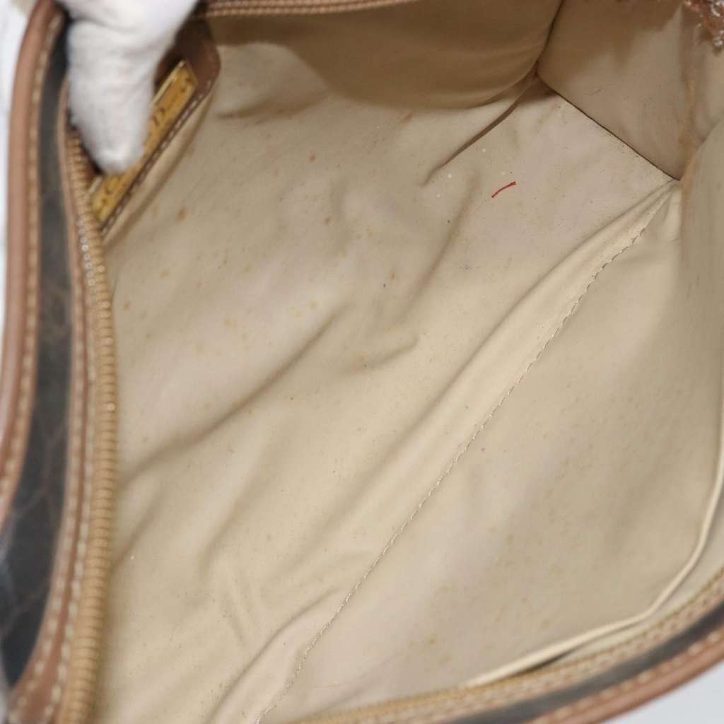 Christian Dior Vintage Honeycomb Zip Pouch Black Canvas Good condition - Box View