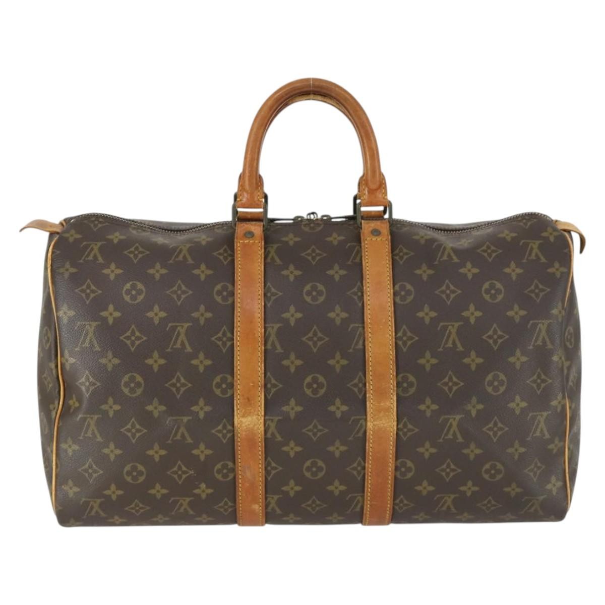 Louis Vuitton Keepall Bag Brown Canvas Fair condition - Back View