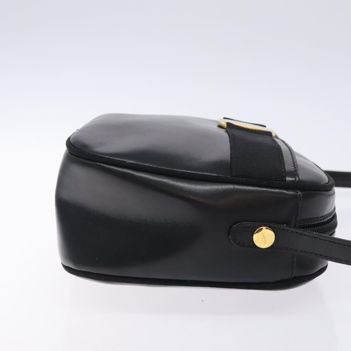 Salvatore Ferragamo Vala Shoulder Bag Black Leather Good condition - Inside View
