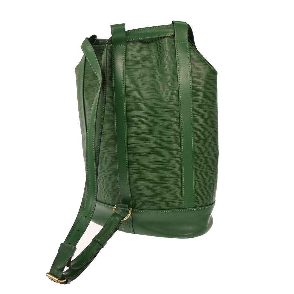 Louis Vuitton Randonnee Backpack Green Leather Good condition - Back View