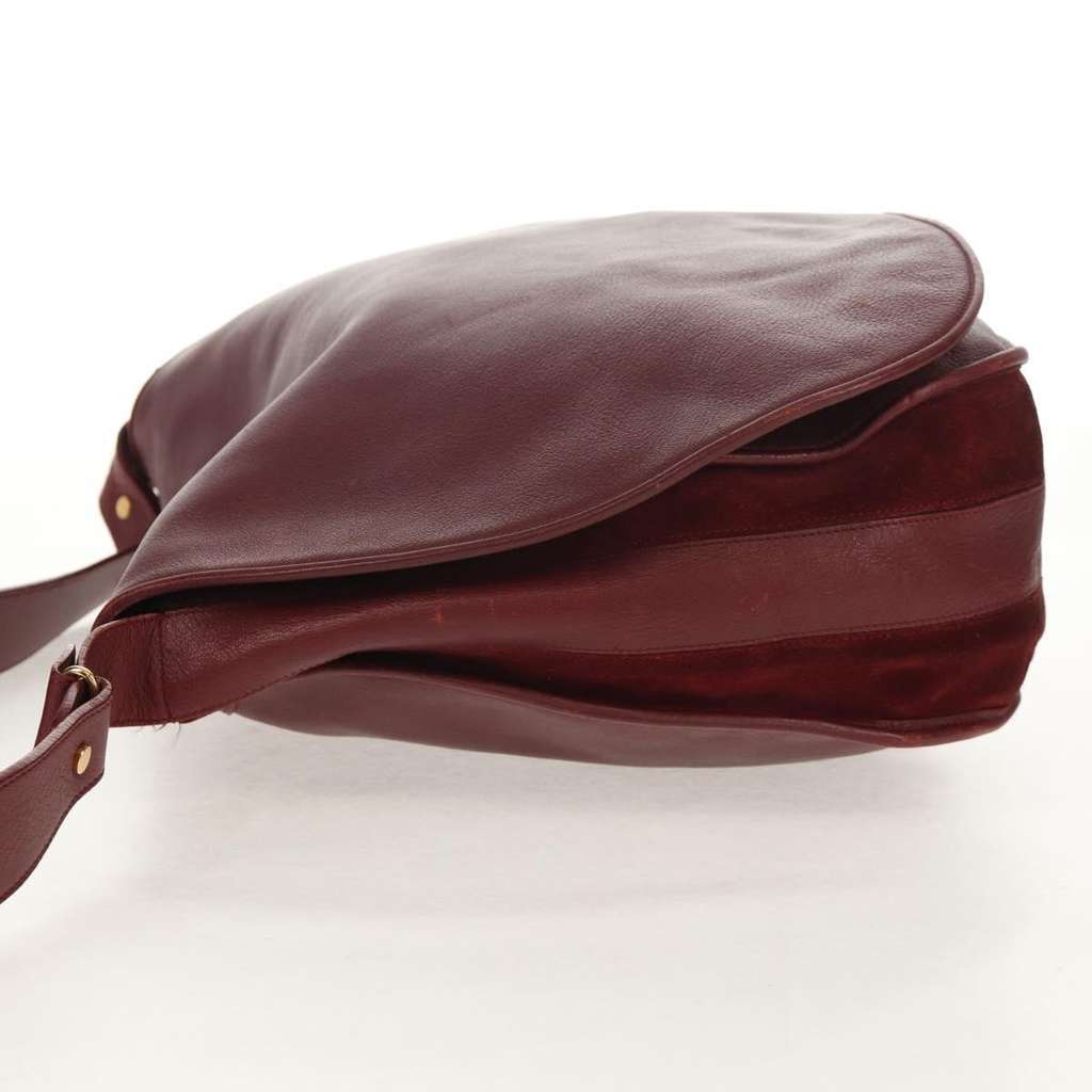 Cartier Must de Cartier Shoulder Bag Burgundy Leather Good condition - Inside View
