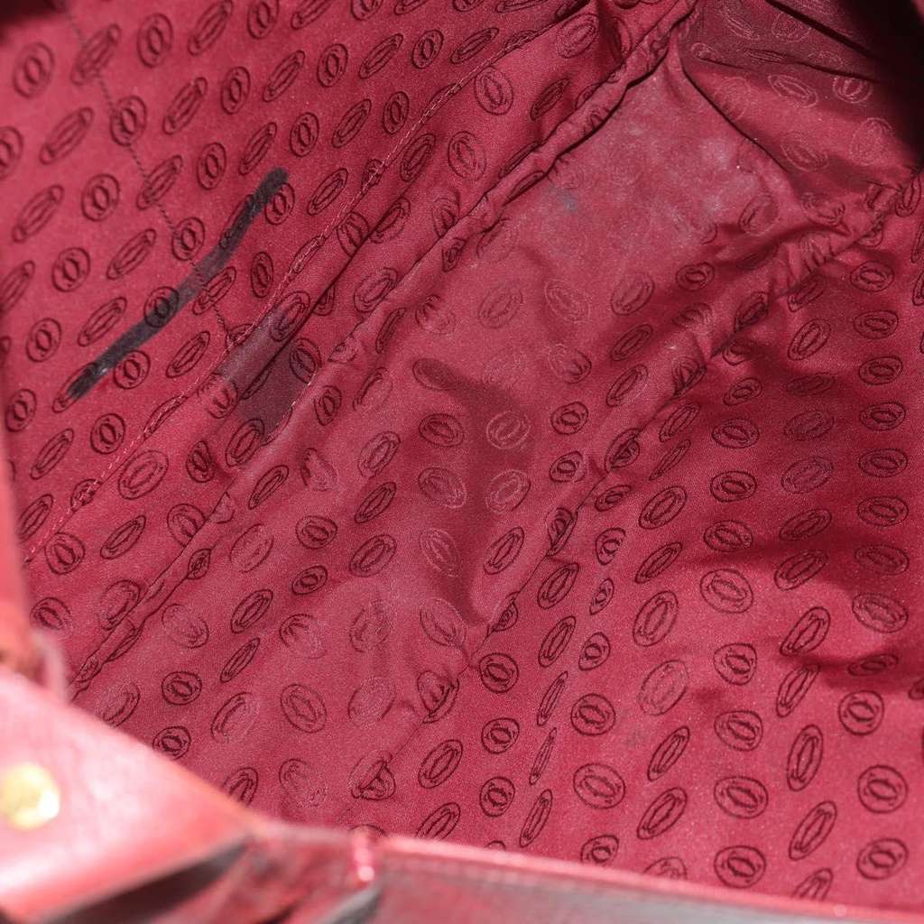 Cartier Must de Cartier Shoulder Bag Burgundy Leather Good condition - Box View