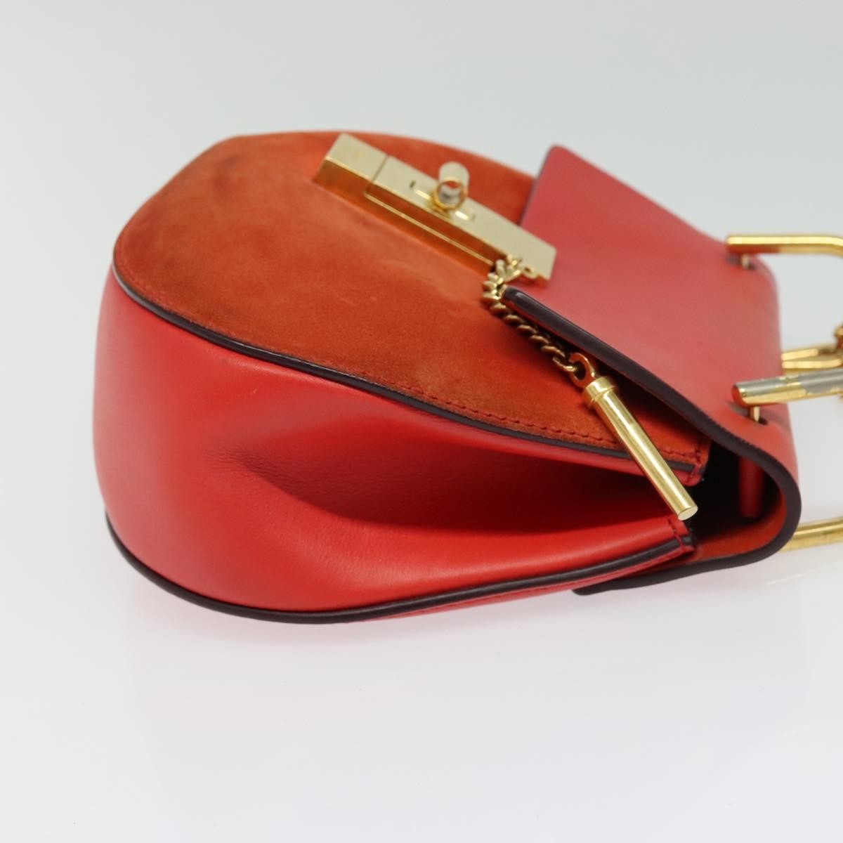 Chloe Drew Crossbody Bag Red Suede Good condition - Model View