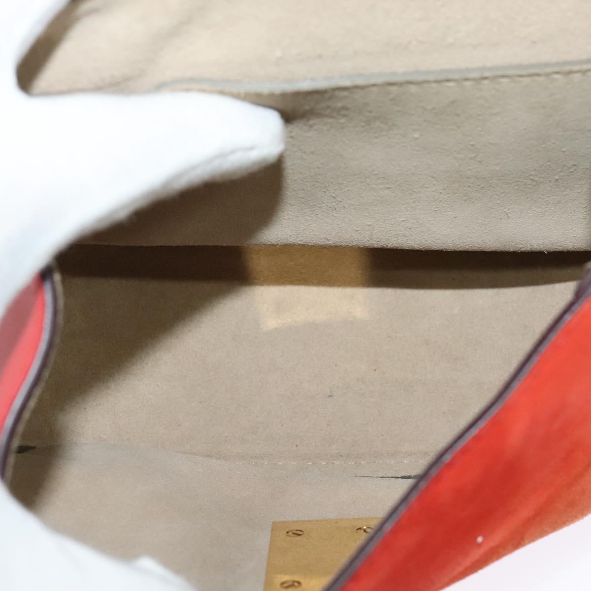 Chloe Drew Crossbody Bag Red Suede Good condition - Box View