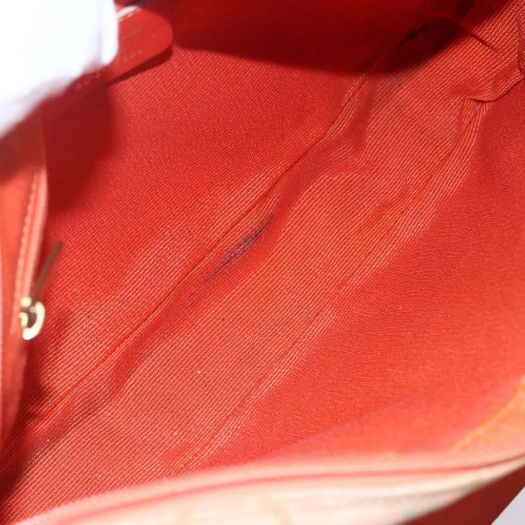 Salvatore Ferragamo Gancini Shoulder Bag Orange Canvas Good - Box View