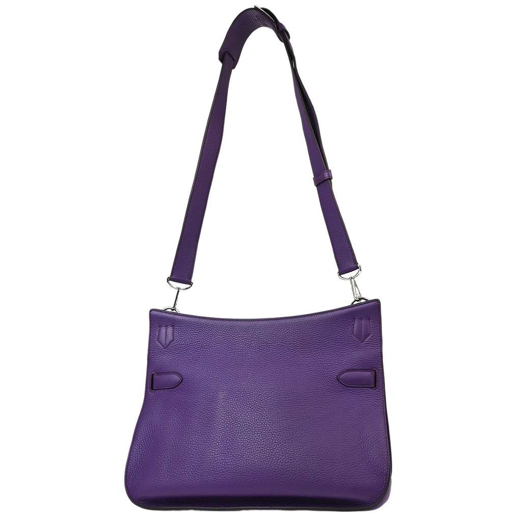 Hermès Jypsiere Bag Purple Leather Very good condition - Back View