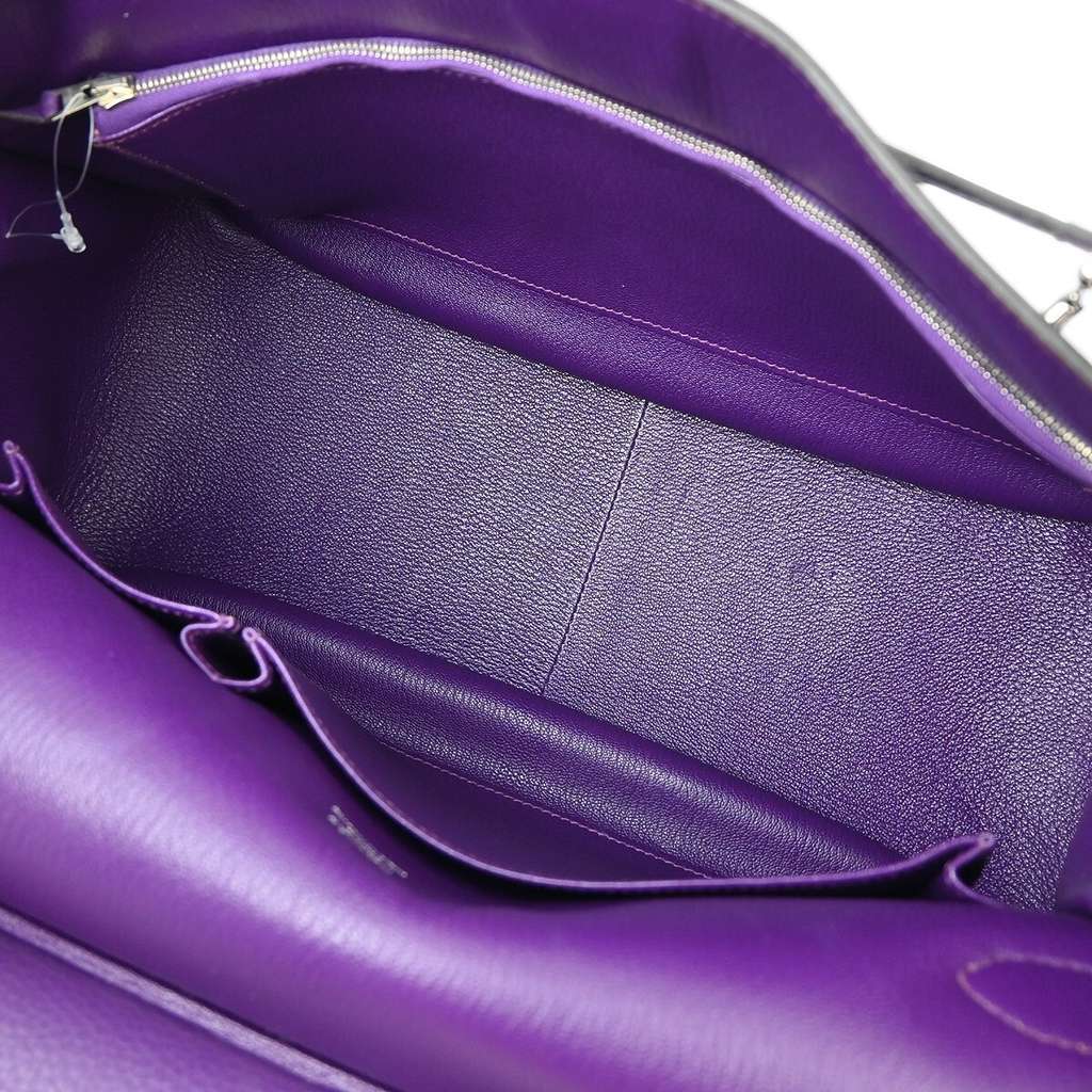 Hermès Jypsiere Bag Purple Leather Very good condition - Inside View