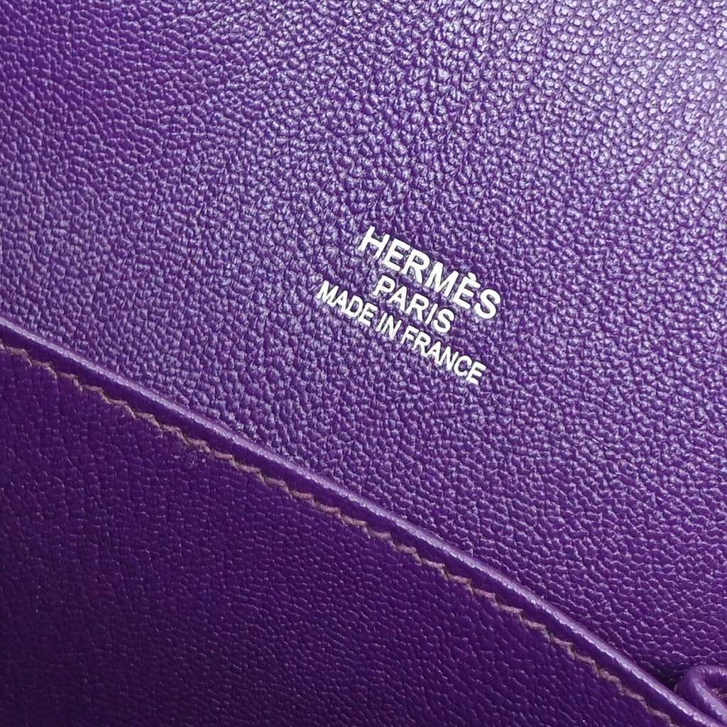 Hermès Jypsiere Bag Purple Leather Very good condition - Model View